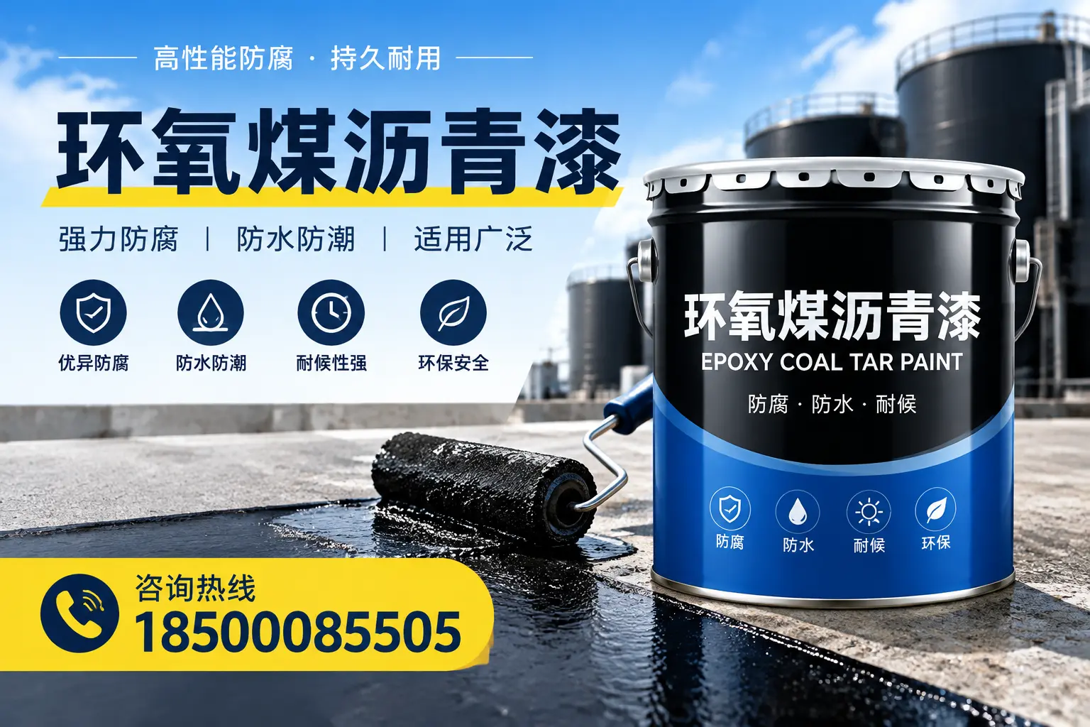 选择环氧煤沥青漆的五大理由,绍兴客户必知